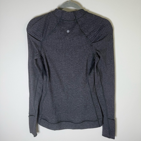 Lululemon Think Fast Herringbone Long Sleeve Workout Top Shirt 4 - Picture 7 of 8